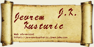 Jevrem Kusturić vizit kartica